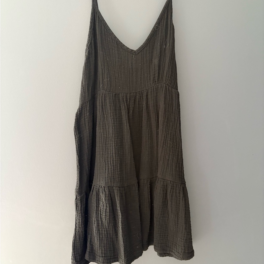 Olive Green Sleeveless Dress